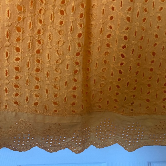 Eyelet Sleeveless Dress in Mustard Yellow - Picture 2 of 5